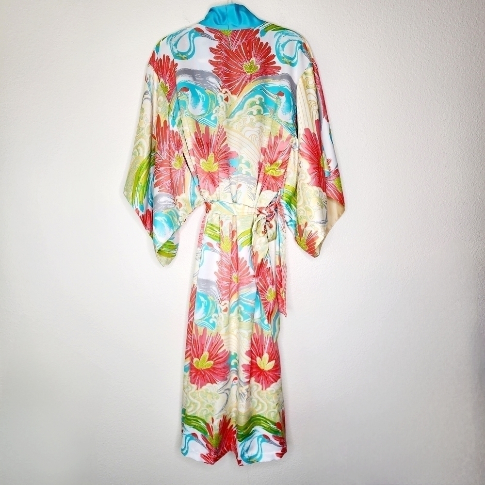 Natori Whimsical Crane Kimono Robe and Nightgown XS-S - Picture 1 of 9